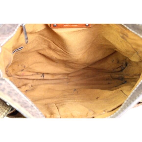 ROOMY Patricia Nash BROWN GENUINE LEATHER FLAP X-BODY SHOULDER BAG HANDBAG PURSE - Picture 10 of 16